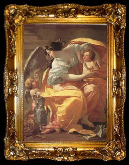 framed  Simon Vouet Allegory of Wealth (mk05), ta009-2